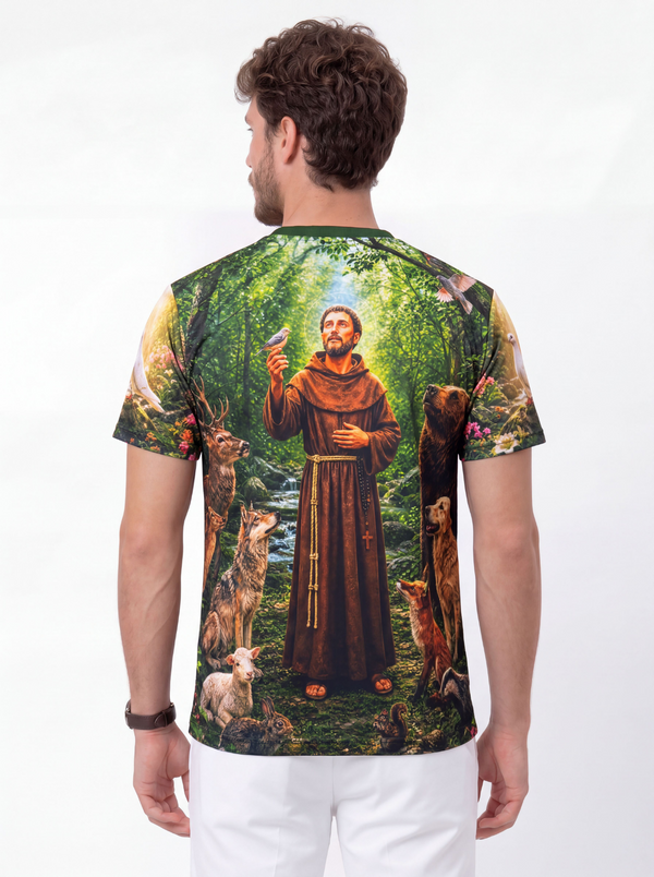 Camiseta São Francisco de Assis - Coleção Sacrossanto | Trajes de Luz