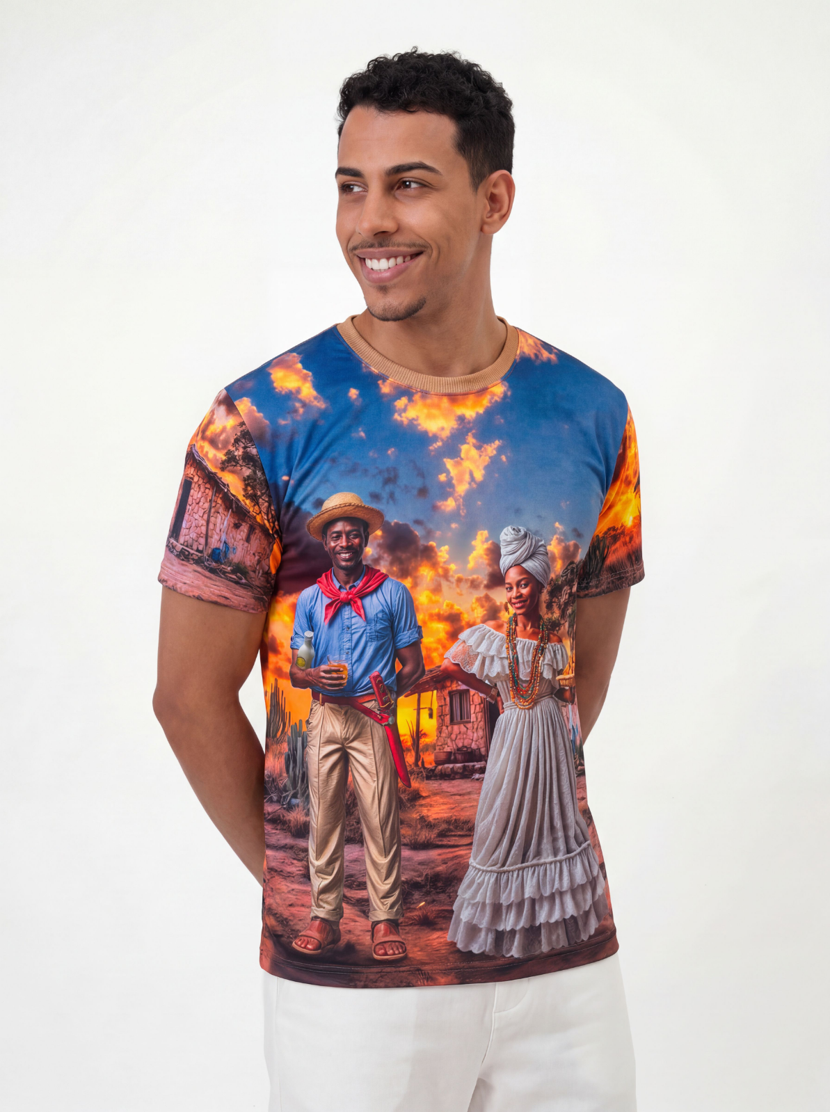 Camiseta Baianos Entidade Umbanda - Coleção Aruanda | Trajes de Luz