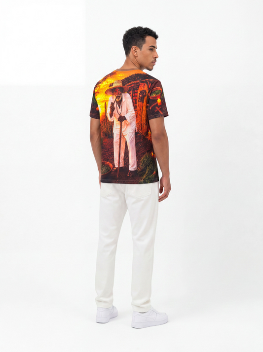 Camiseta Preto Velho Pai Joaquim Entidade Umbanda - Coleção Santas Almas | Trajes de Luz
