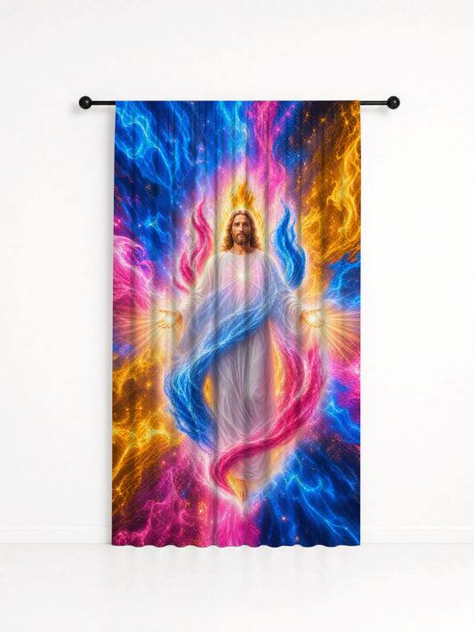 Cortina Decorativa Chama Trina - Coleção 7 Raios, estampa 2