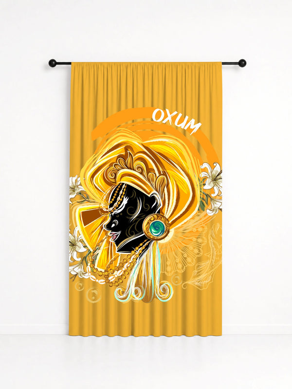 Cortina Decorativa Orixá Oxum Umbanda e Candomblé - Coleção Oríkì's, estampa 2