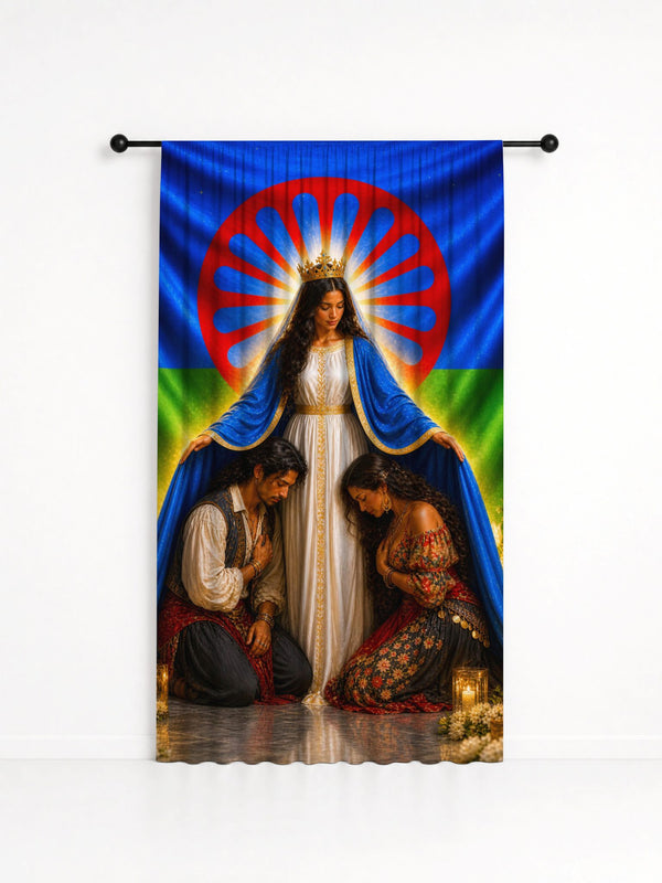 Cortina Decorativa Santa Sara Kali Umbanda - Coleção Gytanos, estampa 2