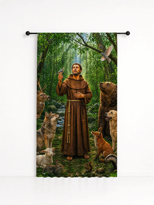 Cortina Decorativa São Francisco - Coleção Sacrossanto, estampa 2