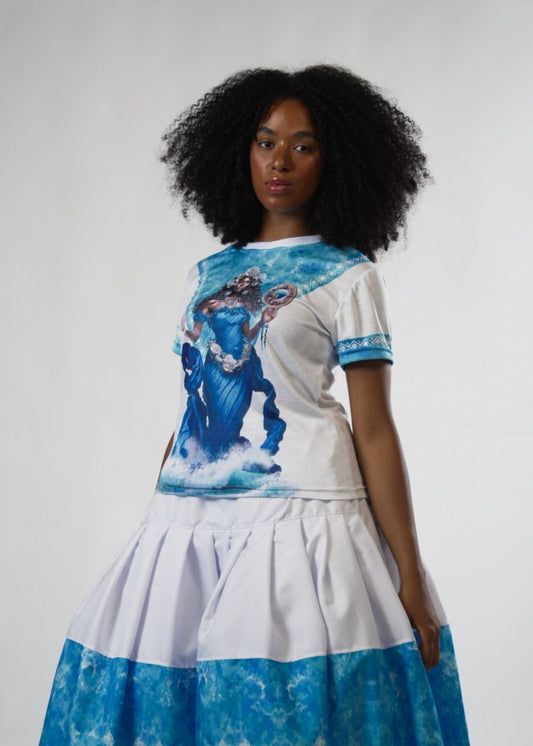 Camiseta de Orixá Iemanjá Umbanda e Candomblé - Coleção Orum | Trajes de Luz
