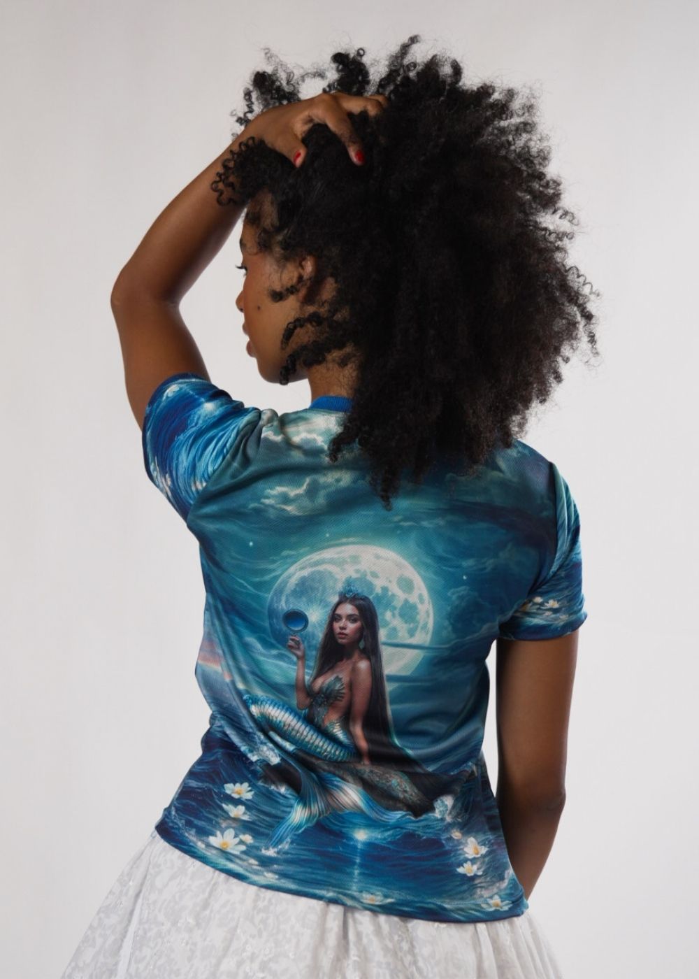 Camiseta Iemanjá Entidade Umbanda - Coleção Aruanda | Trajes de Luz
