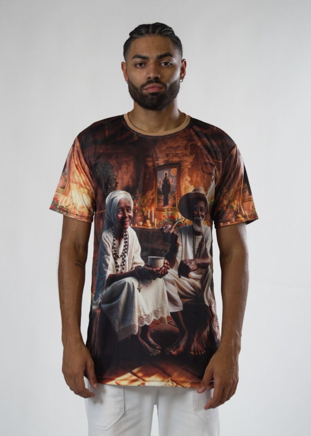 Camiseta Pretos Velhos Entidade Umbanda - Coleção Aruanda | Trajes de Luz