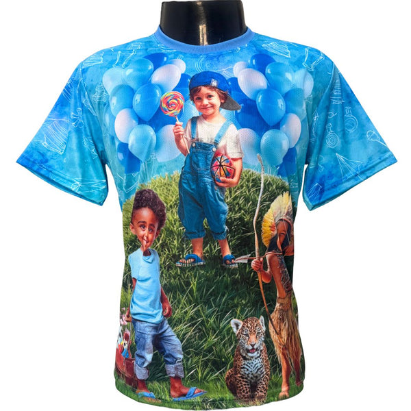 Camiseta Jardim dos Meninos Eres Entidade Umbanda - Coleção Ibejada | Trajes de Luz