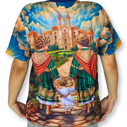 Camiseta São Cosme e São Damião - Coleção Sacrossanto | Trajes de Luz