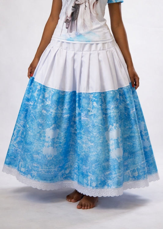 Saia de Orixá Oxalá Bicolor Coleção Orum | Trajes de Luz