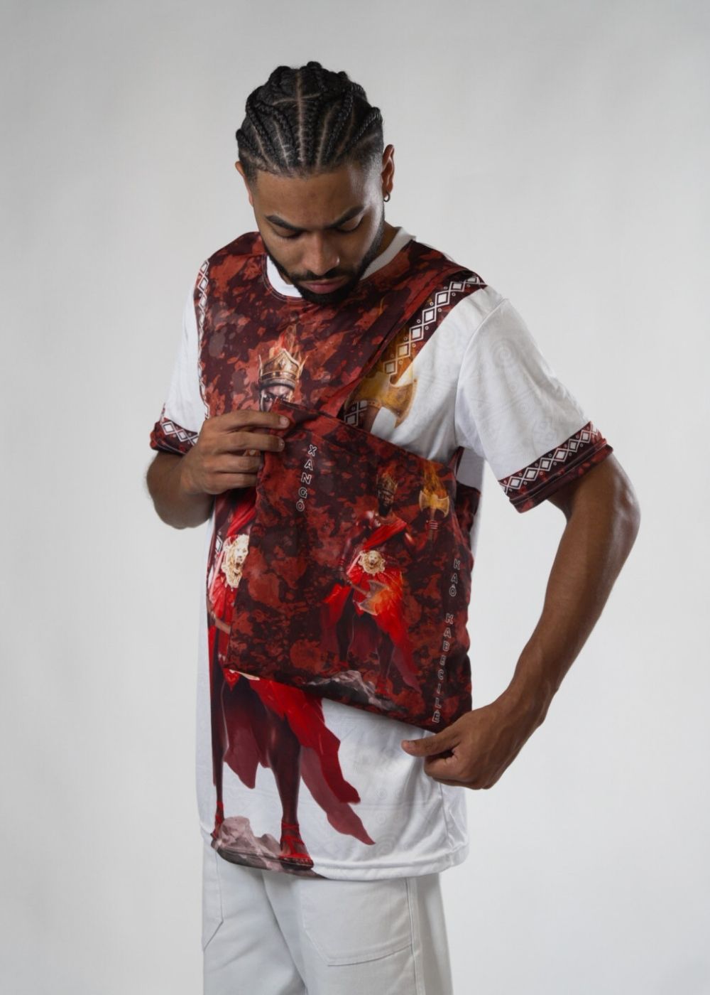 Ecobag Orixá Xangô Umbanda e Candomblé - Coleção Orum | Trajes de Luz
