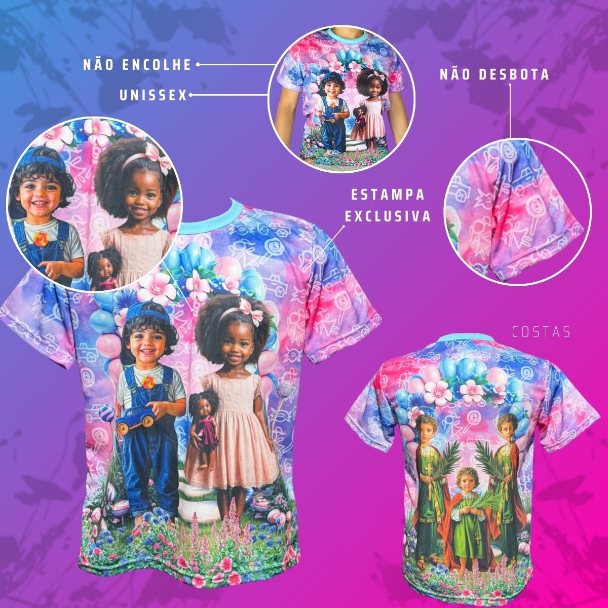 Camiseta Erês Entidade Umbanda - Coleção Aruanda | Trajes de Luz