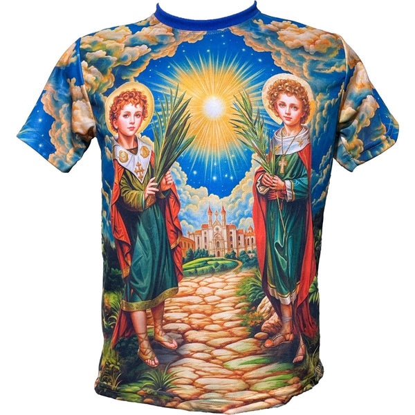 Camiseta São Cosme e São Damião - Coleção Sacrossanto | Trajes de Luz