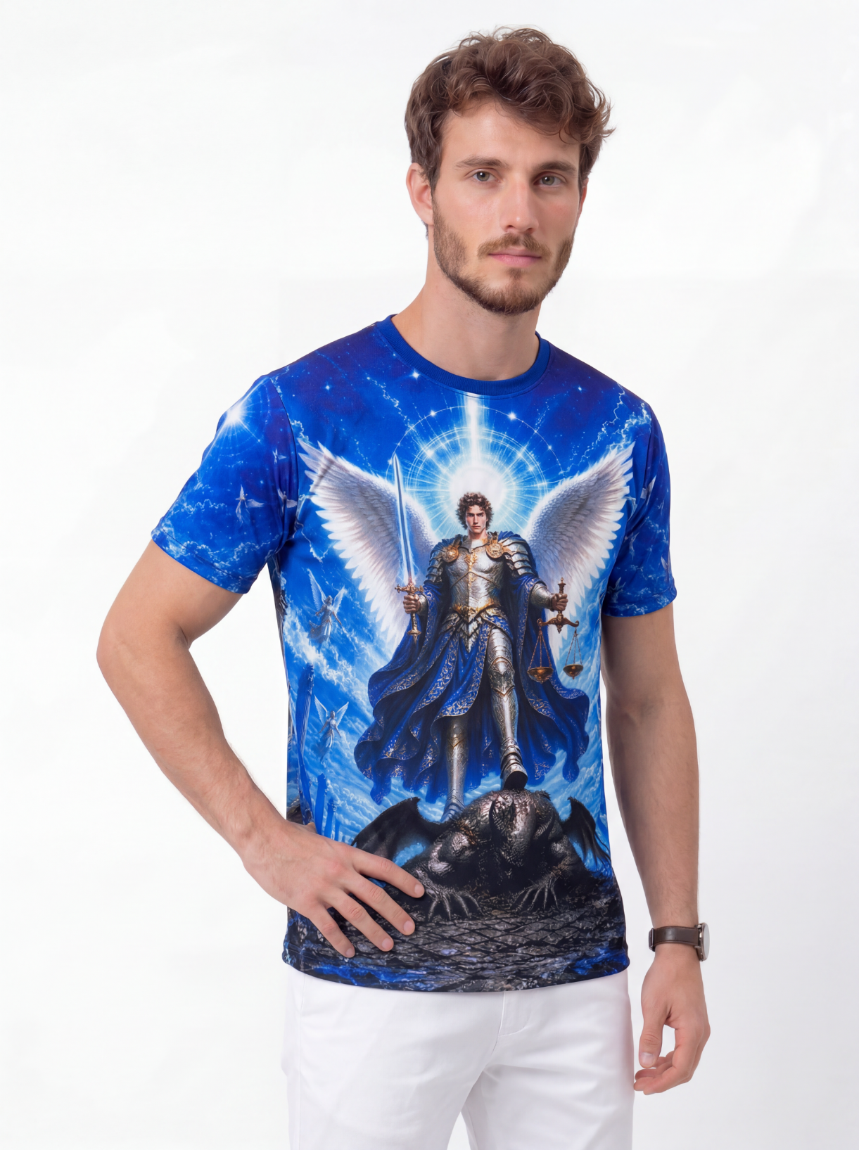 Camiseta São Miguel Arcanjo - Coleção Sacrossanto | Trajes de Luz