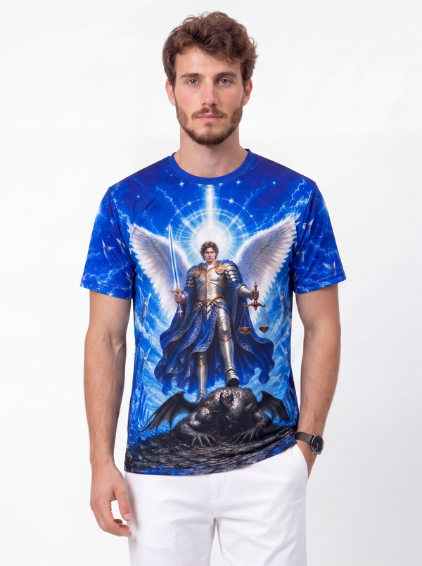 Camiseta São Miguel Arcanjo - Coleção Sacrossanto | Trajes de Luz