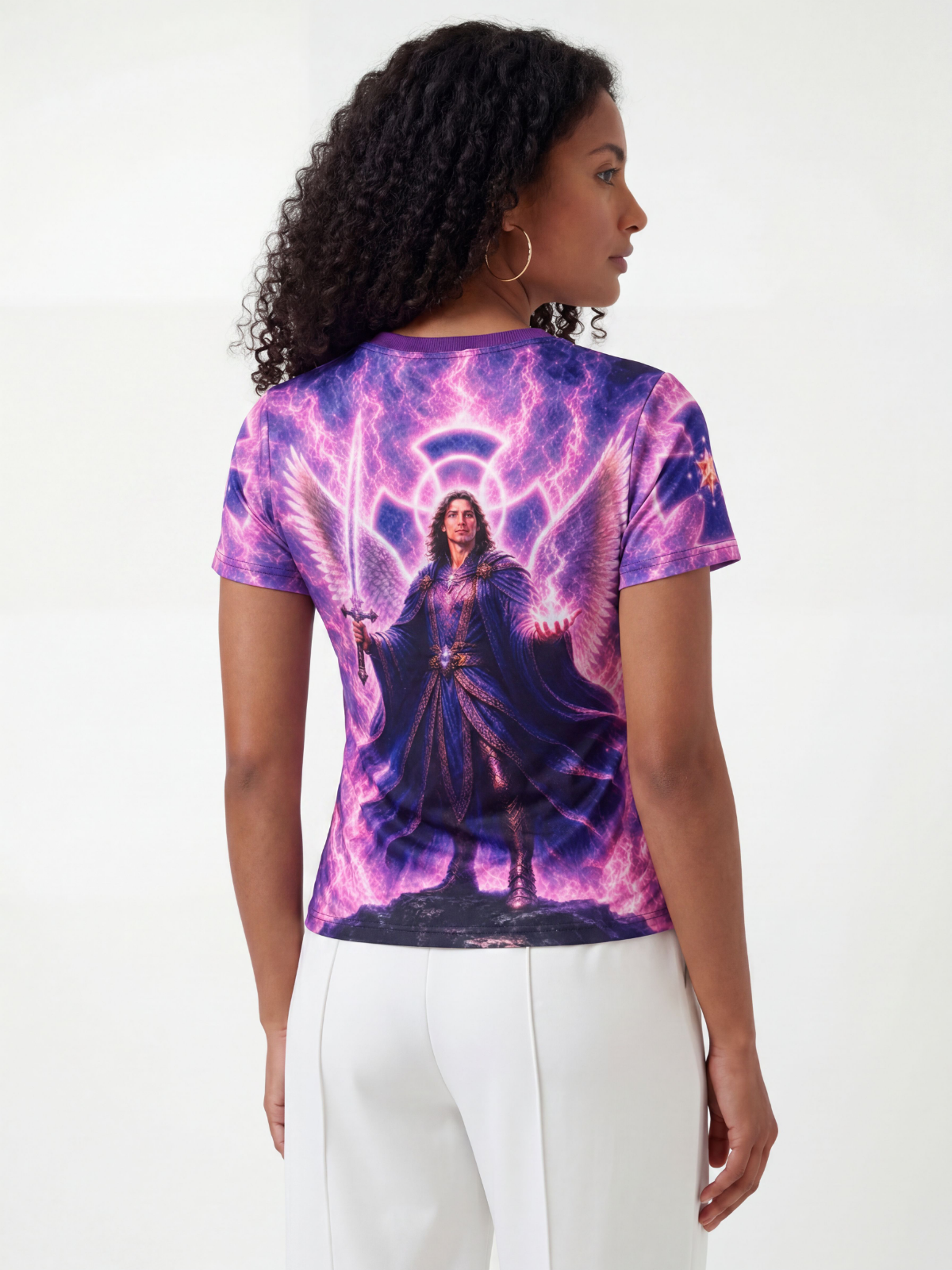 Camiseta Saint Germain Sétimo Raio Fraternidade Branca - Coleção 7 Raios | Trajes de Luz
