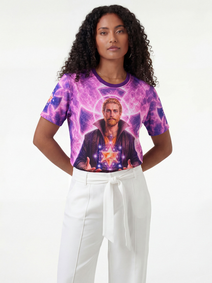 Camiseta Saint Germain Sétimo Raio Fraternidade Branca - Coleção 7 Raios | Trajes de Luz