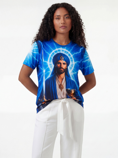 Camiseta El Morya Primeiro Raio Fraternidade Branca - Coleção 7 Raios | Trajes de Luz