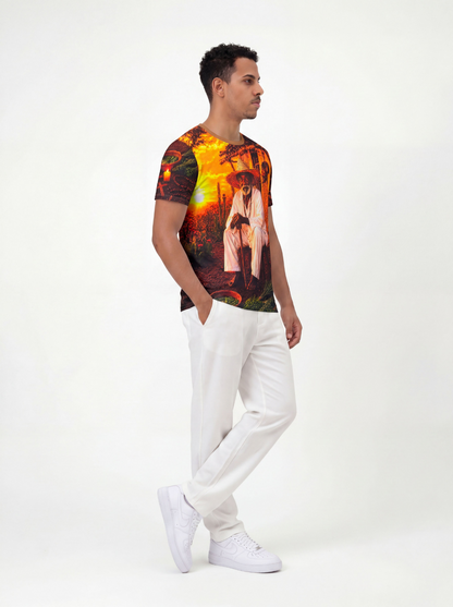 Camiseta Preto Velho Pai Joaquim Entidade Umbanda - Coleção Santas Almas | Trajes de Luz