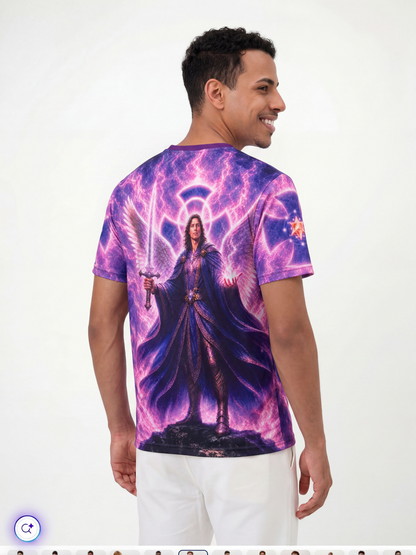Camiseta Saint Germain Sétimo Raio Fraternidade Branca - Coleção 7 Raios | Trajes de Luz