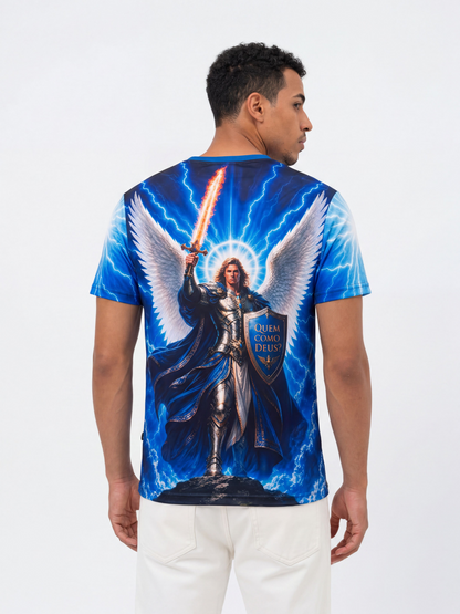 Camiseta El Morya Primeiro Raio Fraternidade Branca - Coleção 7 Raios | Trajes de Luz