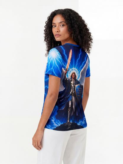Camiseta El Morya Primeiro Raio Fraternidade Branca - Coleção 7 Raios | Trajes de Luz