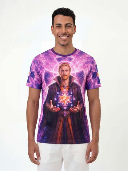 Camiseta Saint Germain Sétimo Raio Fraternidade Branca - Coleção 7 Raios | Trajes de Luz