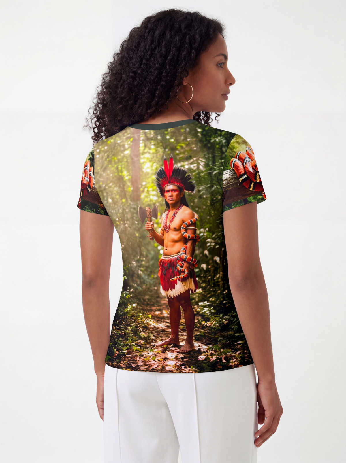 Camiseta Caboclo Cobra Coral Entidade Umbanda - Coleção Cidade da Jurema | Trajes de Luz