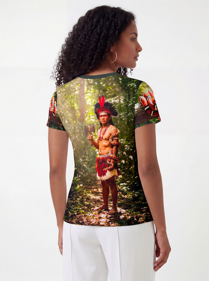 Camiseta Caboclo Cobra Coral Entidade Umbanda - Coleção Cidade da Jurema | Trajes de Luz