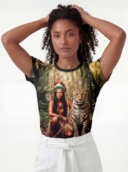 Camiseta Caboclas Entidade Umbanda - Coleção Aruanda | Trajes de Luz