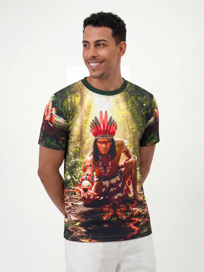 Camiseta Caboclo Cobra Coral Entidade Umbanda - Coleção Cidade da Jurema | Trajes de Luz