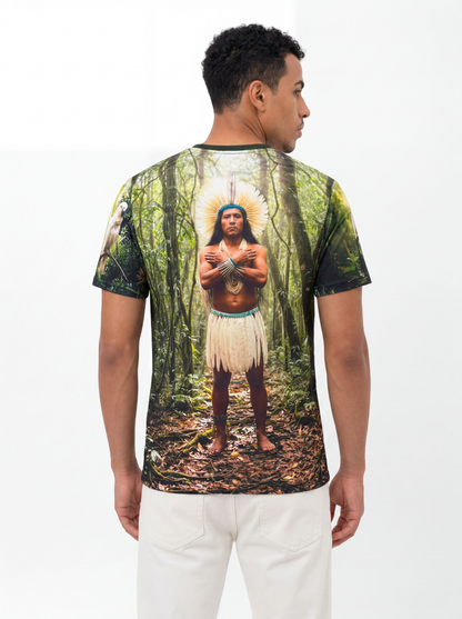 Camiseta Caboclo Pena Branca Entidade Umbanda - Coleção Cidade da Jurema | Trajes de Luz