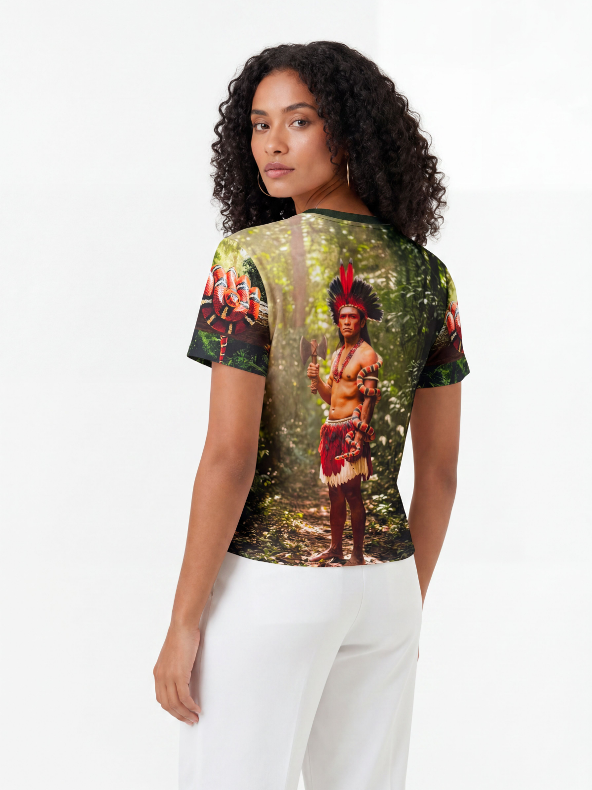 Camiseta Caboclo Cobra Coral Entidade Umbanda - Coleção Cidade da Jurema | Trajes de Luz