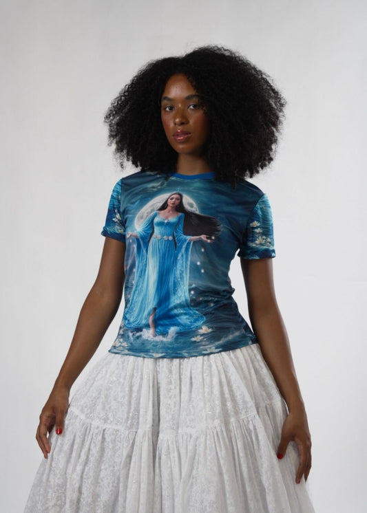 Camiseta Iemanjá Entidade Umbanda - Coleção Aruanda | Trajes de Luz