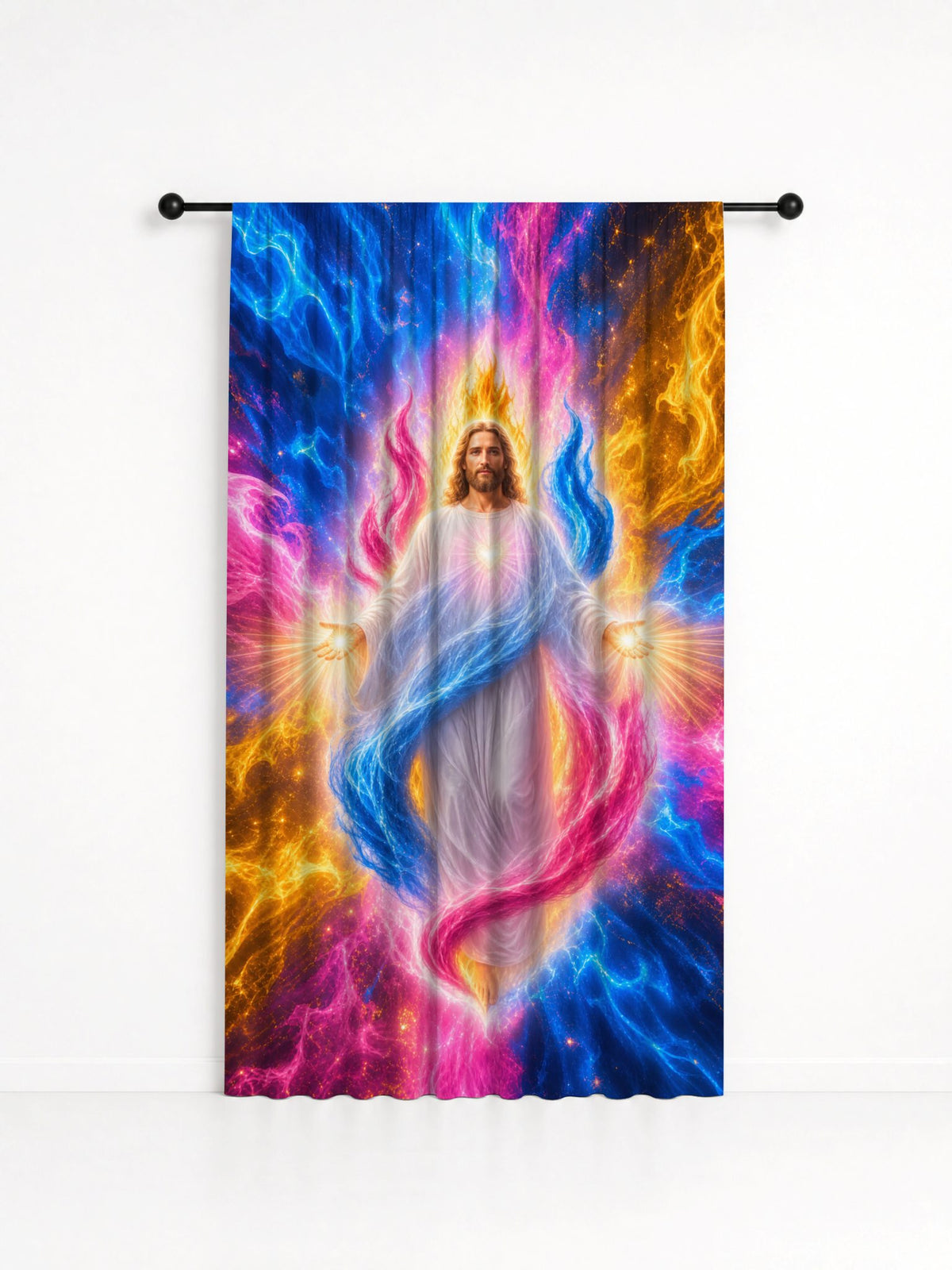 Cortina Decorativa Chama Trina - Coleção 7 Raios, estampa 2