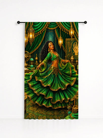 Cortina Decorativa Cigana Esmeralda Entidade Umbanda - Coleção Gytanos, estampa 1