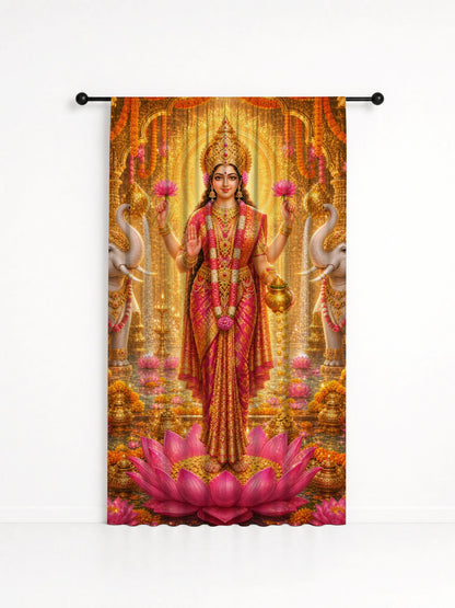 Cortina Decorativa Deusa Lakshmi, estampa 1