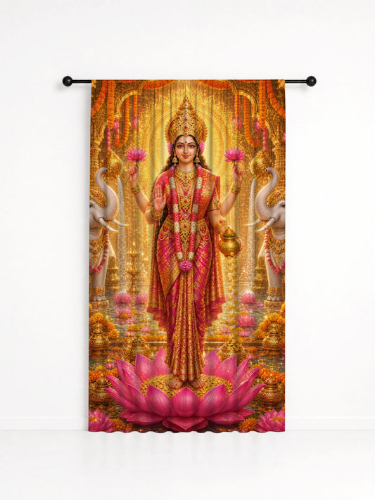 Cortina Decorativa Deusa Lakshmi, estampa 1