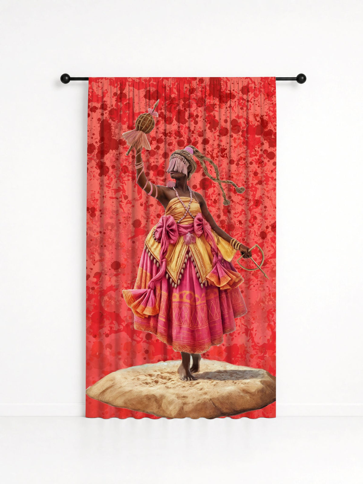 Cortina Decorativa Orixá Ewá Umbanda e Candomblé - Coleção Orum