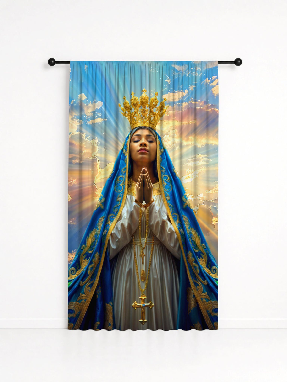 Cortina Decorativa Nossa Senhora Aparecida - Coleção Sacrossanto