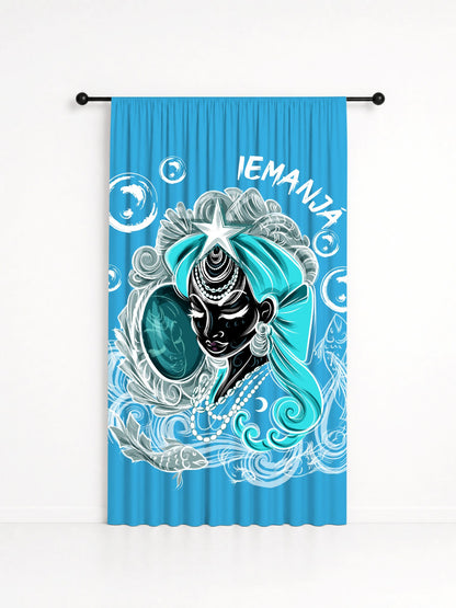 Cortina Decorativa Orixá Iemanjá Umbanda e Candomblé - Coleção Oríkì's, estampa 2