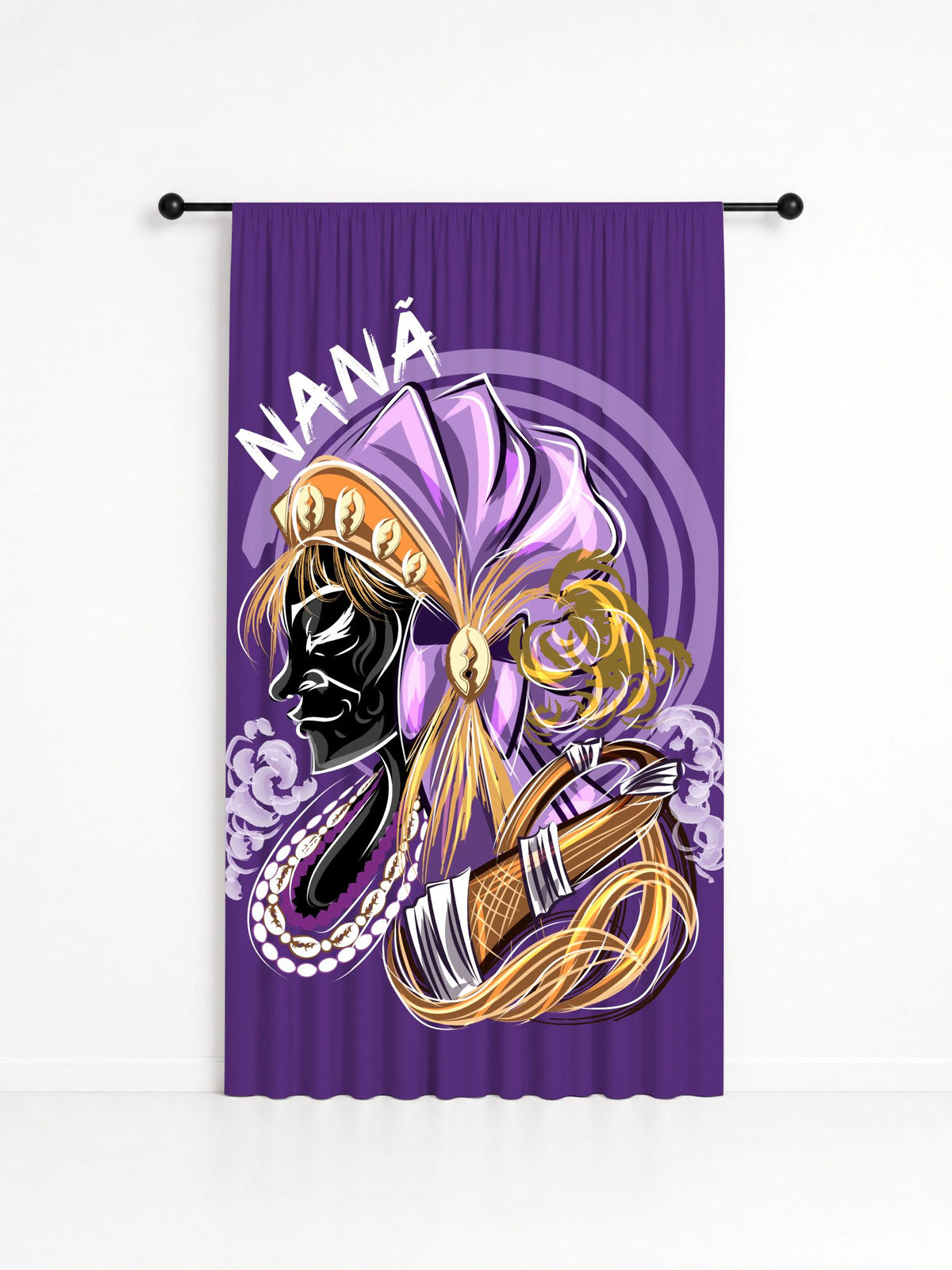 Cortina Decorativa Orixá Nanã Umbanda e Candomblé - Coleção Oríkì's, estampa 2
