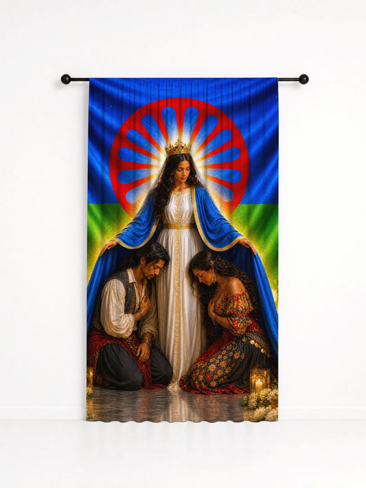 Cortina Decorativa Santa Sara Kali Umbanda - Coleção Gytanos, estampa 2