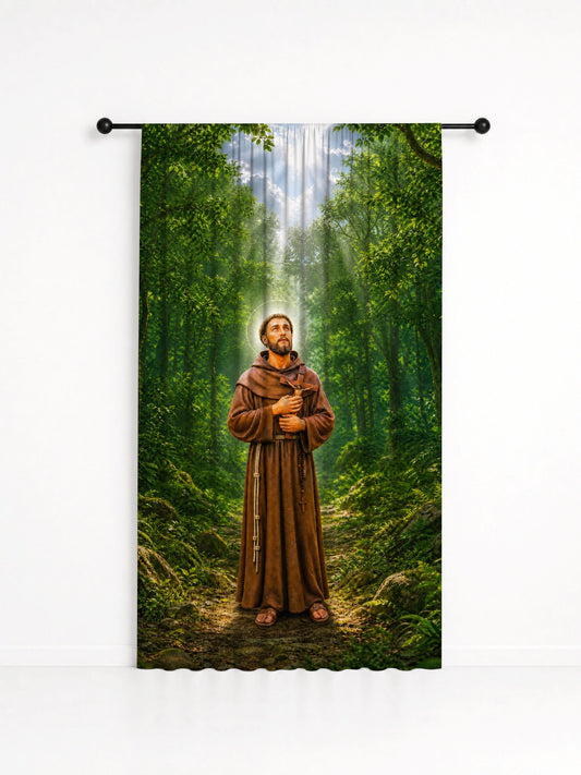 Cortina Decorativa São Francisco - Coleção Sacrossanto, estampa 1