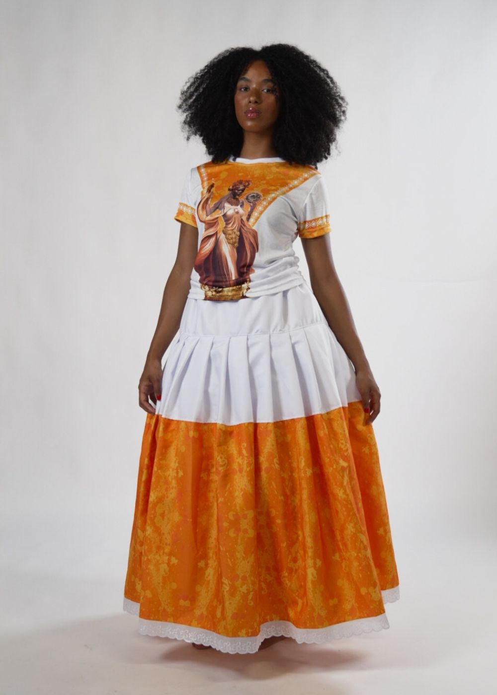 Saia de Orixá Oxum Bicolor Coleção Orum | Trajes de Luz