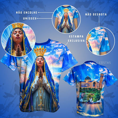 Camiseta Nossa Senhora Aparecida - Coleção Sacrossanto | Trajes de Luz