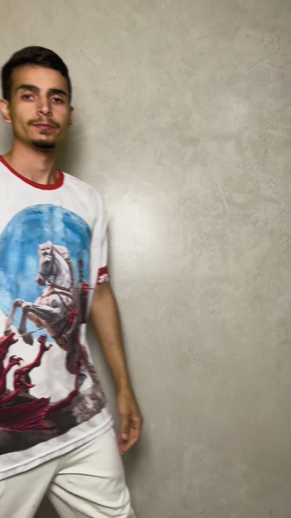 Camiseta São Jorge Guerreiro - Coleção Sacrossanto | Trajes de Luz