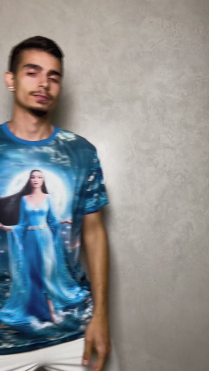Camiseta Iemanjá Entidade Umbanda - Coleção Aruanda | Trajes de Luz
