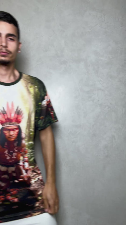 Camiseta Caboclo Cobra Coral Entidade Umbanda - Coleção Cidade da Jurema | Trajes de Luz